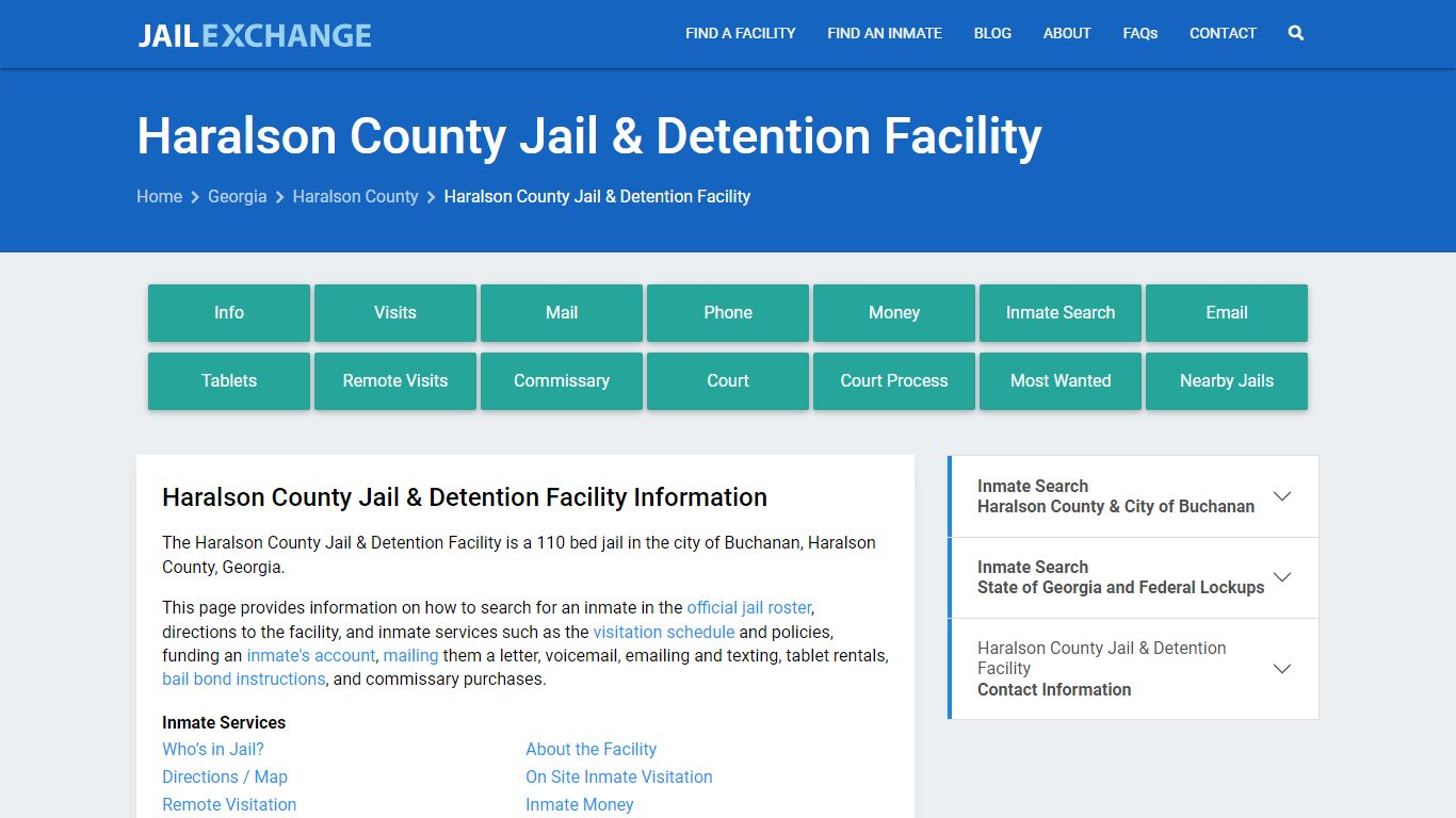 Haralson County Jail & Detention Facility - Jail Exchange